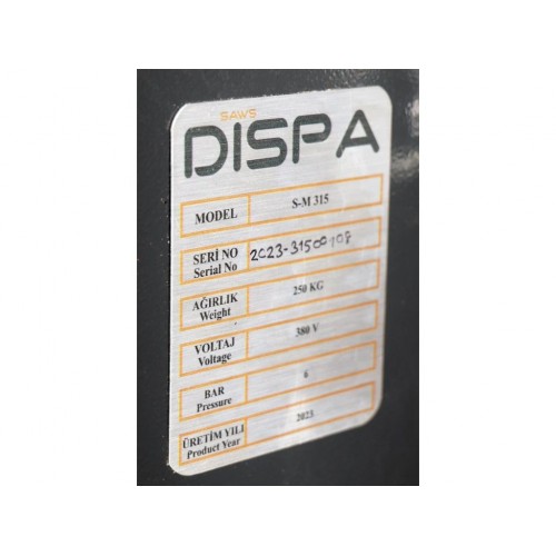 Дискова пила по металу з пневмо-затиском Dispa Makina S-M 315