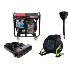 Дизельний генератор MAST GROUP YH11000AE + газова плитка Orcamp CK-505 + електричний обігрівач Gardyer HE2000