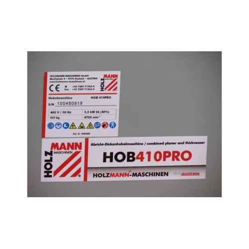 Фугувально-рейсмусовий верстат Holzmann HOB 410PRO