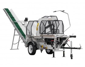 Машины для порезки и поколения дров с конвейером.