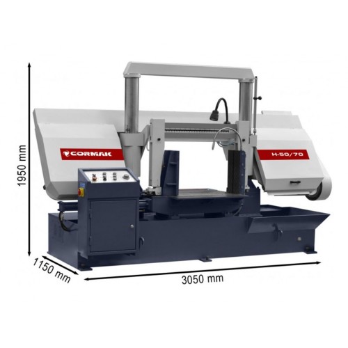 Напівавтоматична стрічкова пила CORMAK H-50/70 Напівавтоматична стрічкова пила CORMAK H-50/70