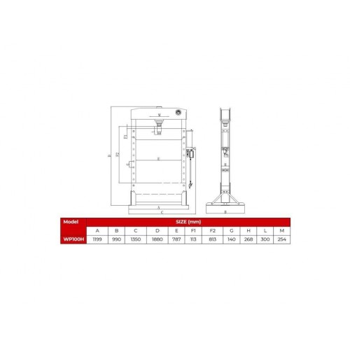 Прес гідравлічний Holzmann WP 100H