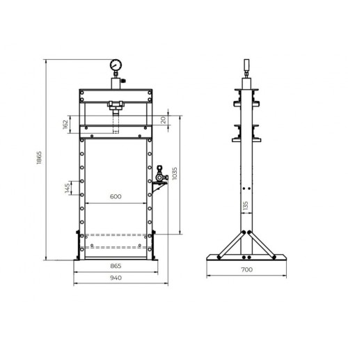 Прес гідравлічний Holzmann WP30ECO