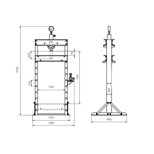 Прес гідравлічний Holzmann WP50ECO