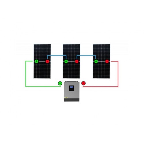 Сонячний фотоелектричний інвертор OFF-GRID PGF OG-5500 MPPT 5.5KW + WiFi + акумулятор Bass Polska AGM BP-5976 (х4)