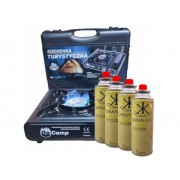 Туристична газова плитка Go Camp + 4 картриджа 227 гр