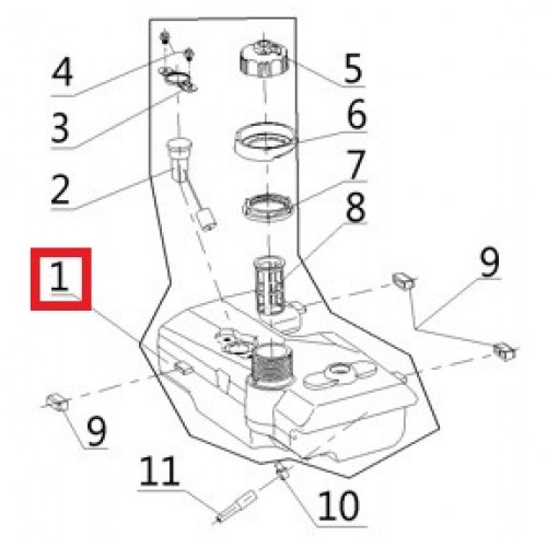 Бензобак генераторів 2300io - 2800io