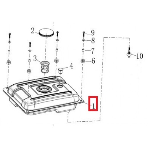 Бензобак генератора KP3500io