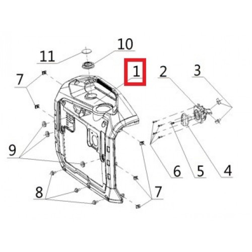 Бічна захисна панель бензобака 2800io