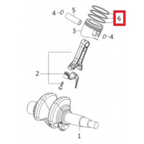 Кільця поршневі (комплект) генератора LF2800i-2