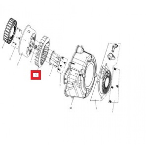Вентилятор охолодження двигуна генератора КР6300i