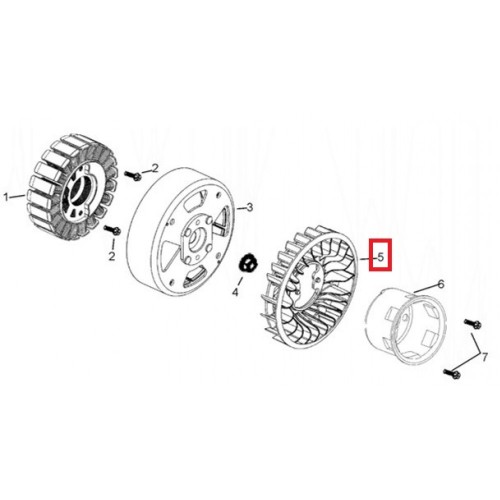 Вентилятор охолодження двигуна генератора LF2800і-2, LF2300і