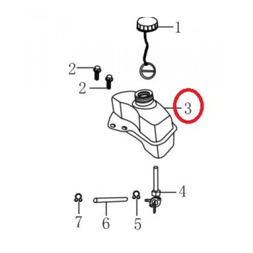 Бензобак з кришкою 1P75FV