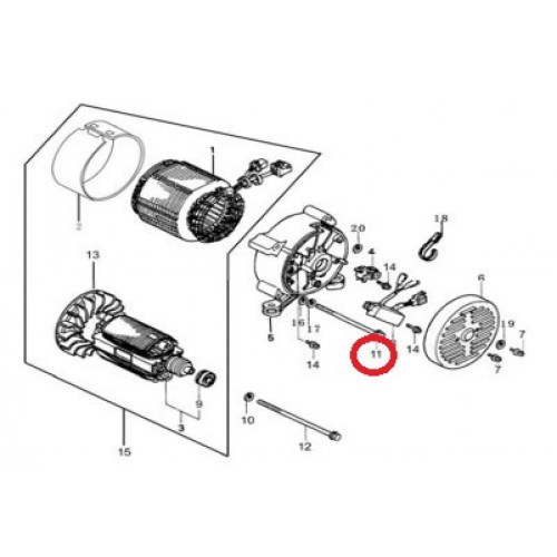 Болт генератора LF2.8GF