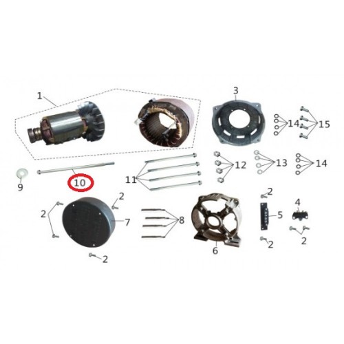 Болт генератора LF12000E/E3