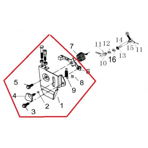 Важіль управління в зборі C195FD