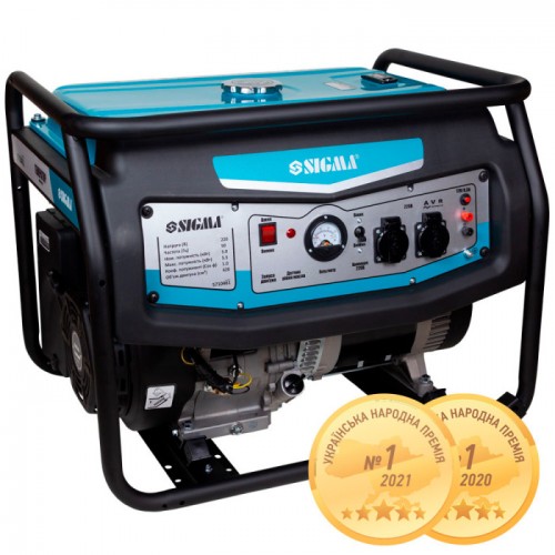 Генератор бензиновий 220В 5.0/5.5кВт 4-х тактний ручний запуск SIGMA