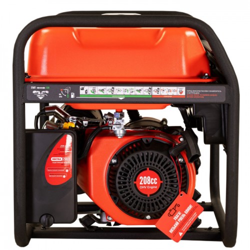 Генератор бензиновий 2,8/3,2 КВт KG3550 ручний пуск б/к, КВІТКА PRO