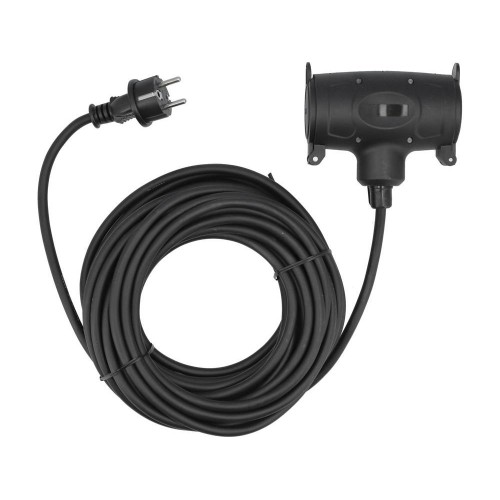 Кабель-подовжувач для будів. робіт мереж 230В YATO, 2 гнізда l= 15м. струм- 16А, 3-жильний Ø=1,5 мм²