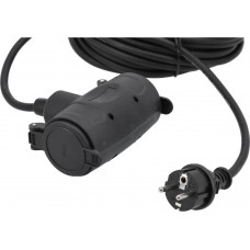 Кабель-подовжувач для будів. робіт мереж 230В YATO, 2 гнізда l= 25м. струм- 16А, 3-жильний Ø=1,5 мм²