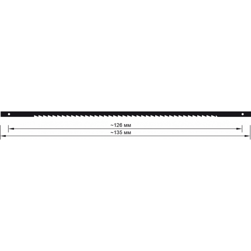 Пилки лобзиковые по дереву, со штифтами, 3,0х0,5х135мм, 10 TPI, 6шт.